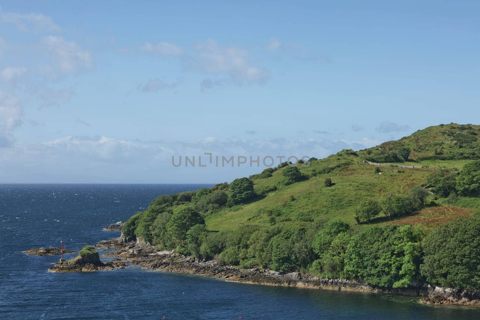 Beautiful landscape and rock formations along the irish coastline near Killybegs, County Donegal in Ireland.