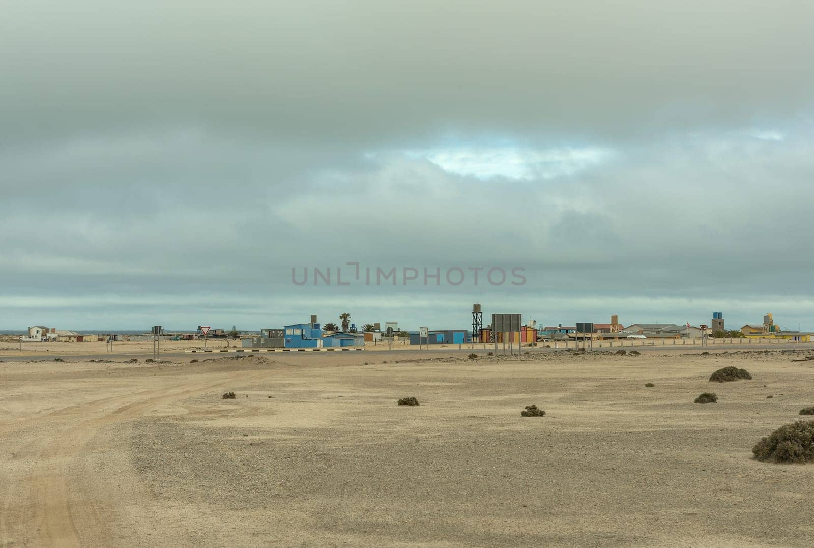 View of the holiday resort Wlotzkasbaken in the north of Swakopmund, Namibia