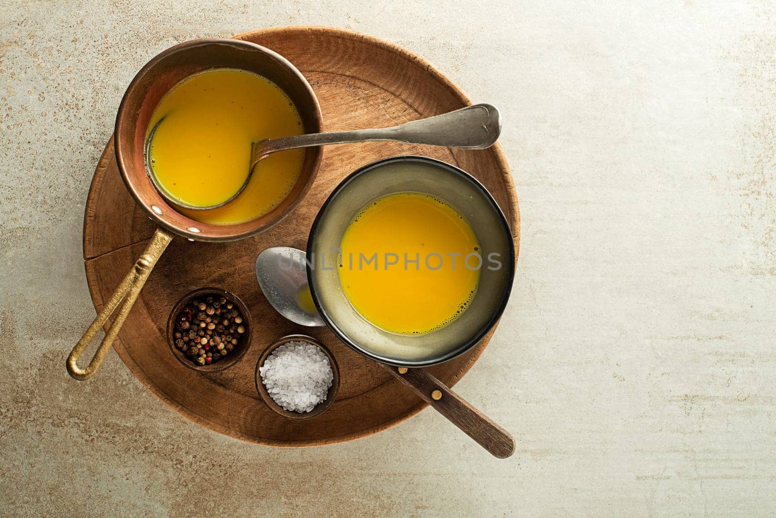 Healthy turmeric or curcuma soup. Golden Milk, made with turmeric and other spices