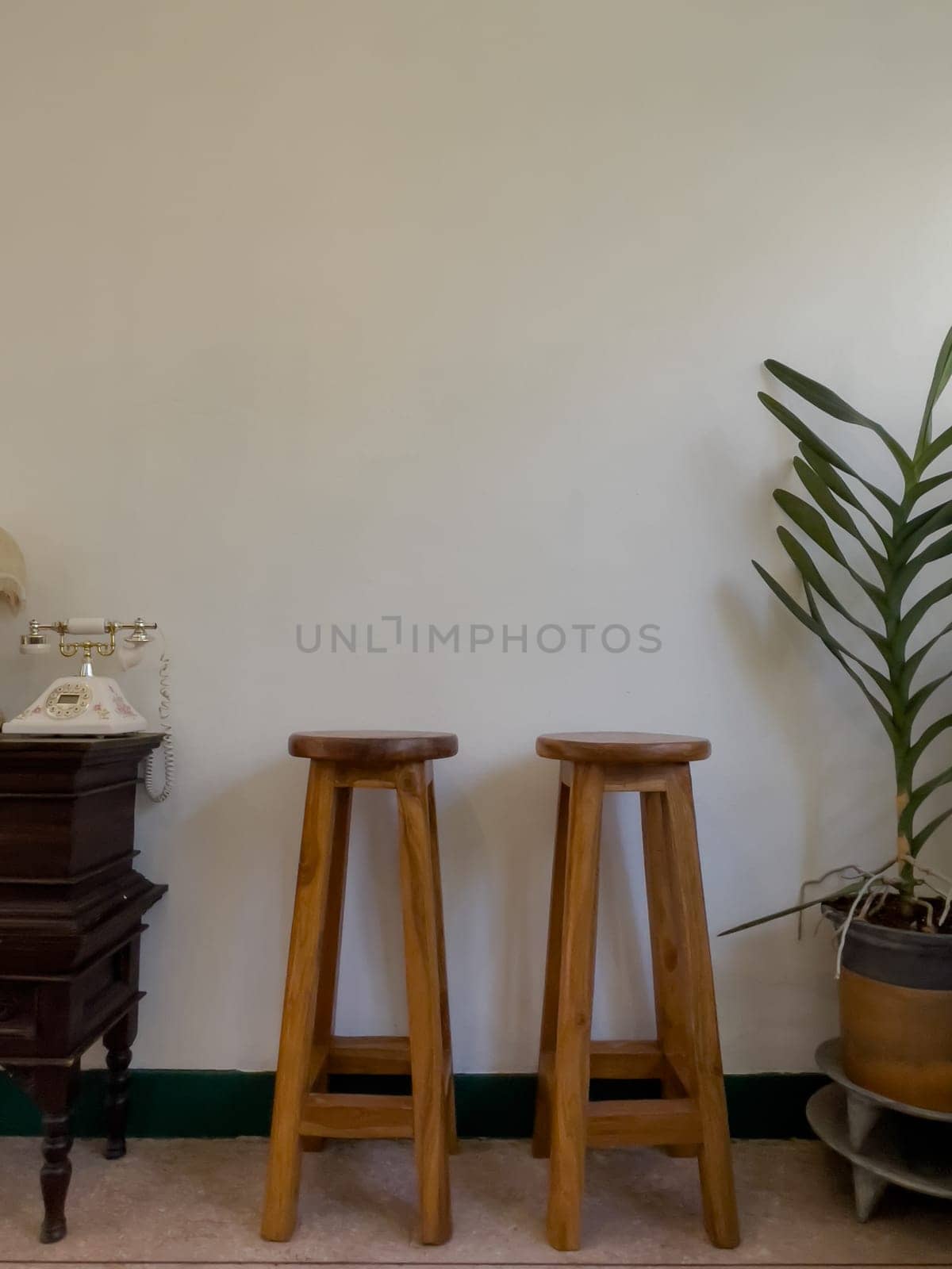 Wooden chair on white background, stock photo