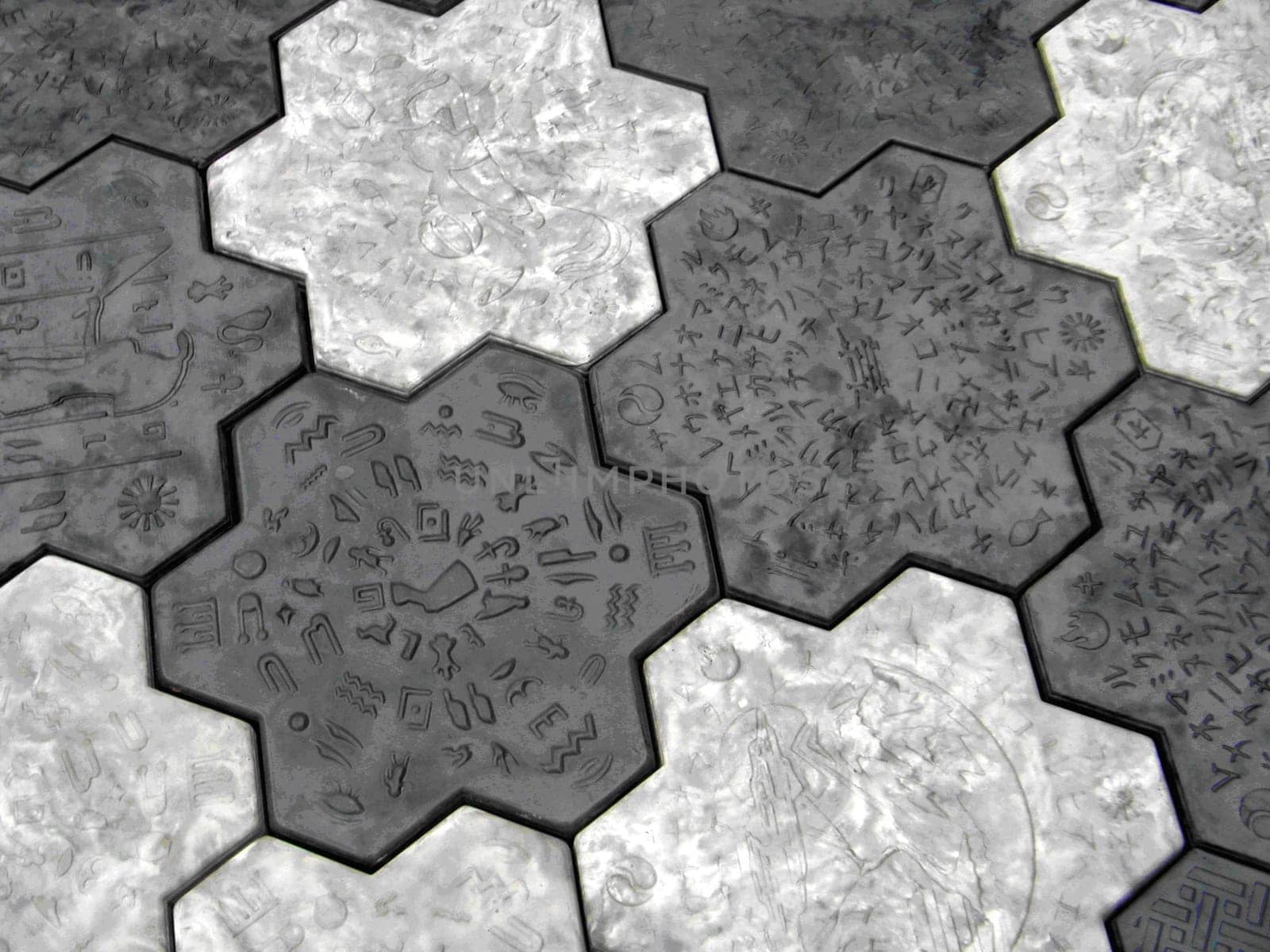 The background is the texture of the tile. The pattern and texture of the tile is construction.