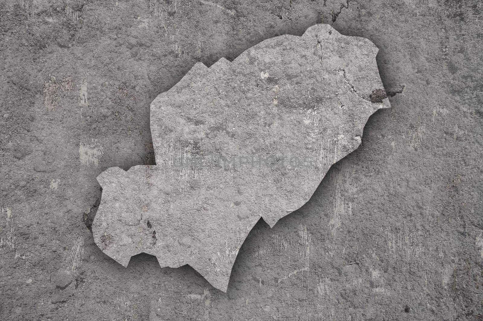 Map of Ibiza on weathered concrete