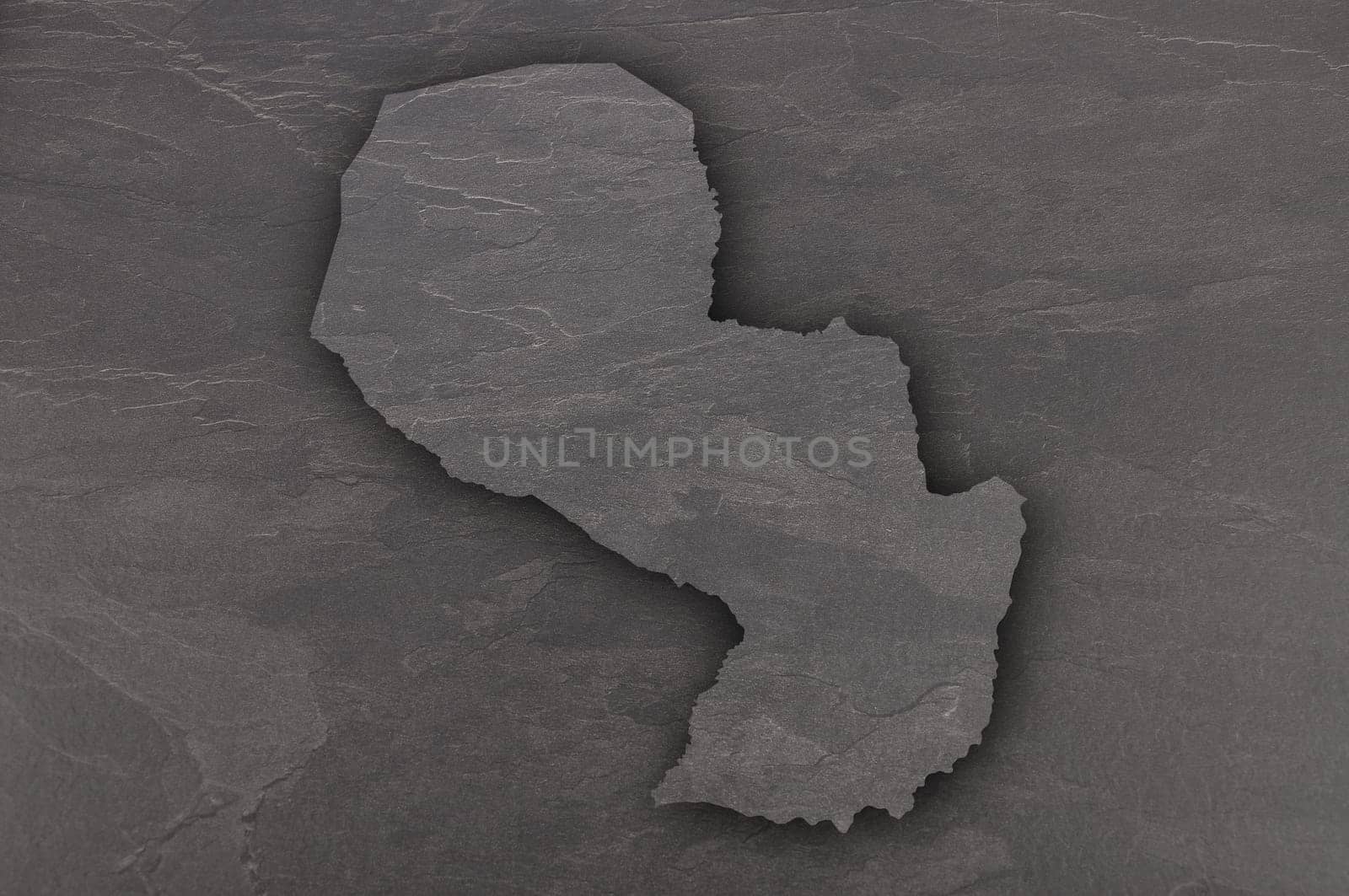 Map of Paraguay on dark slate