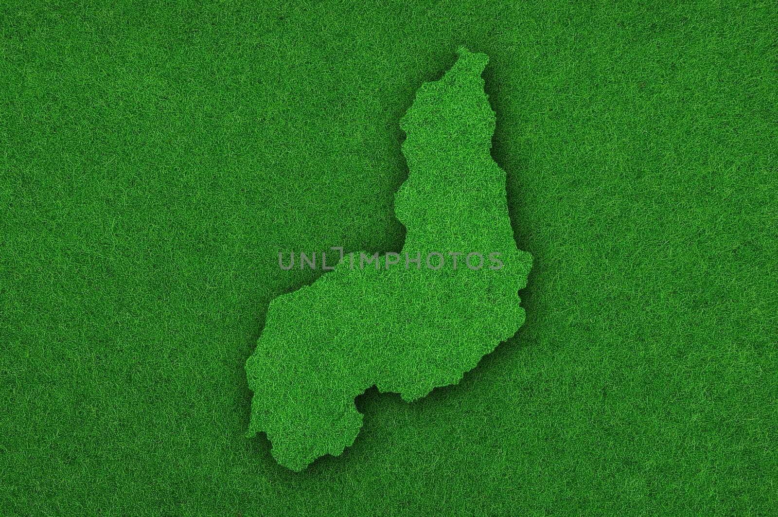 Map of Piaui on green felt