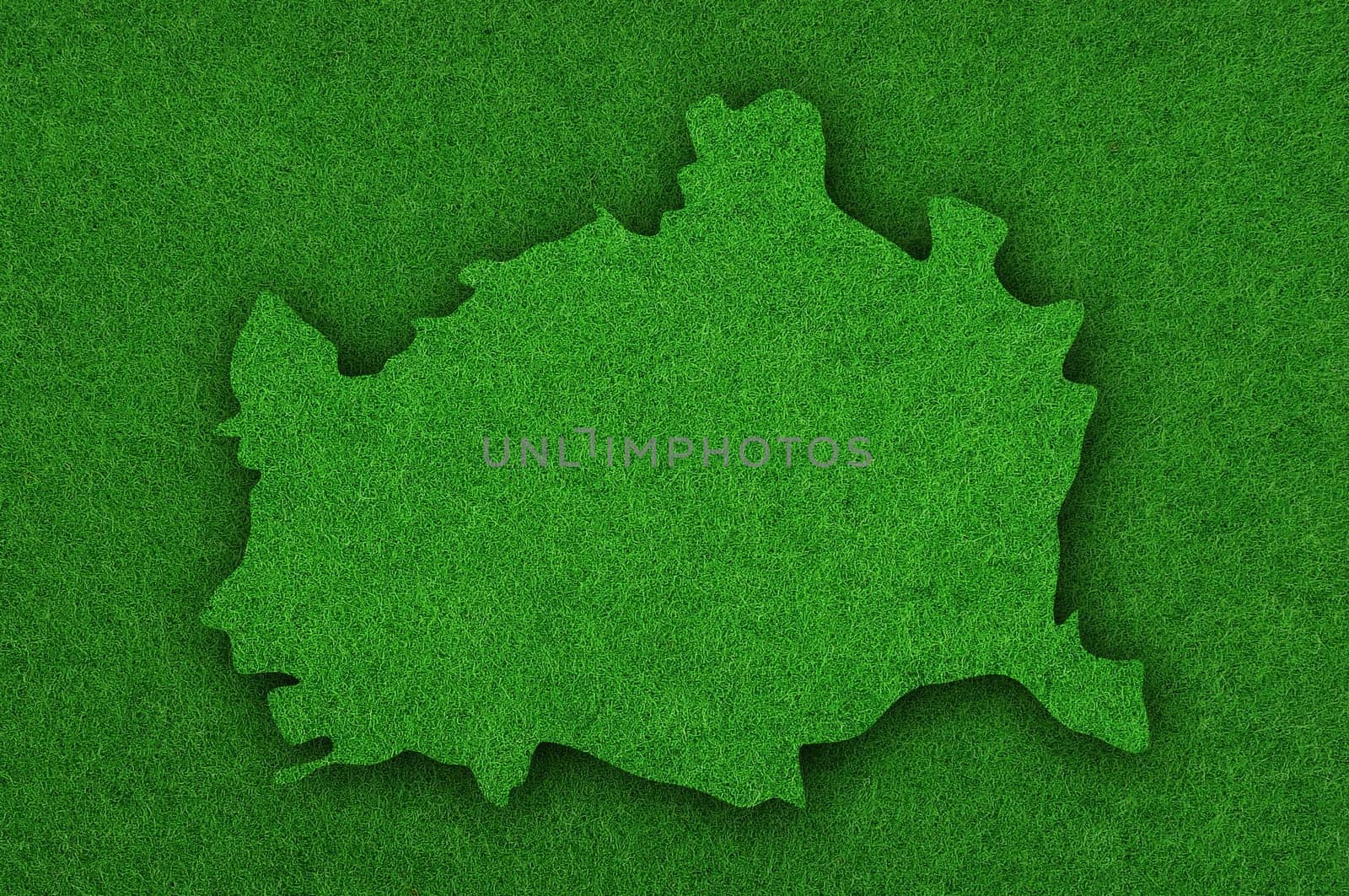 Map of Vienna on green felt