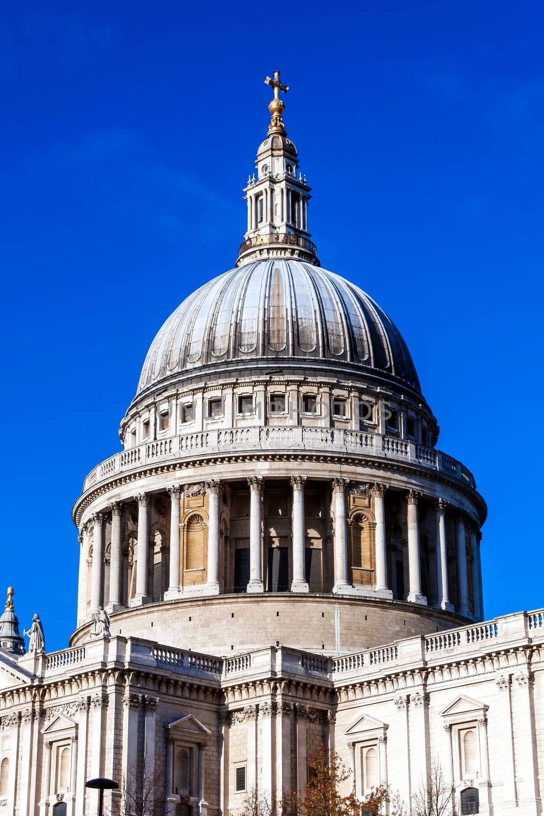 St Paul’s Cathedral  in London England UK built by Sir Christopher Wren which a popular tourism travel destination visitor landmark of the city stock photo image