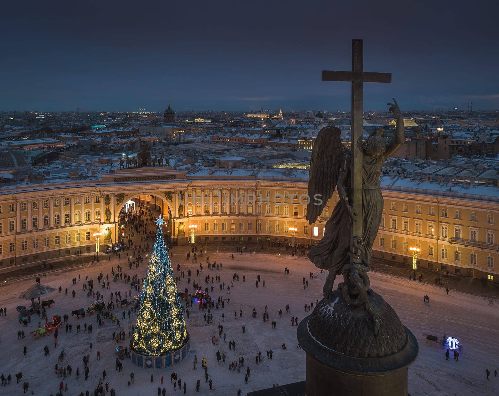 Palace flat in St. Petersburg, view from above.