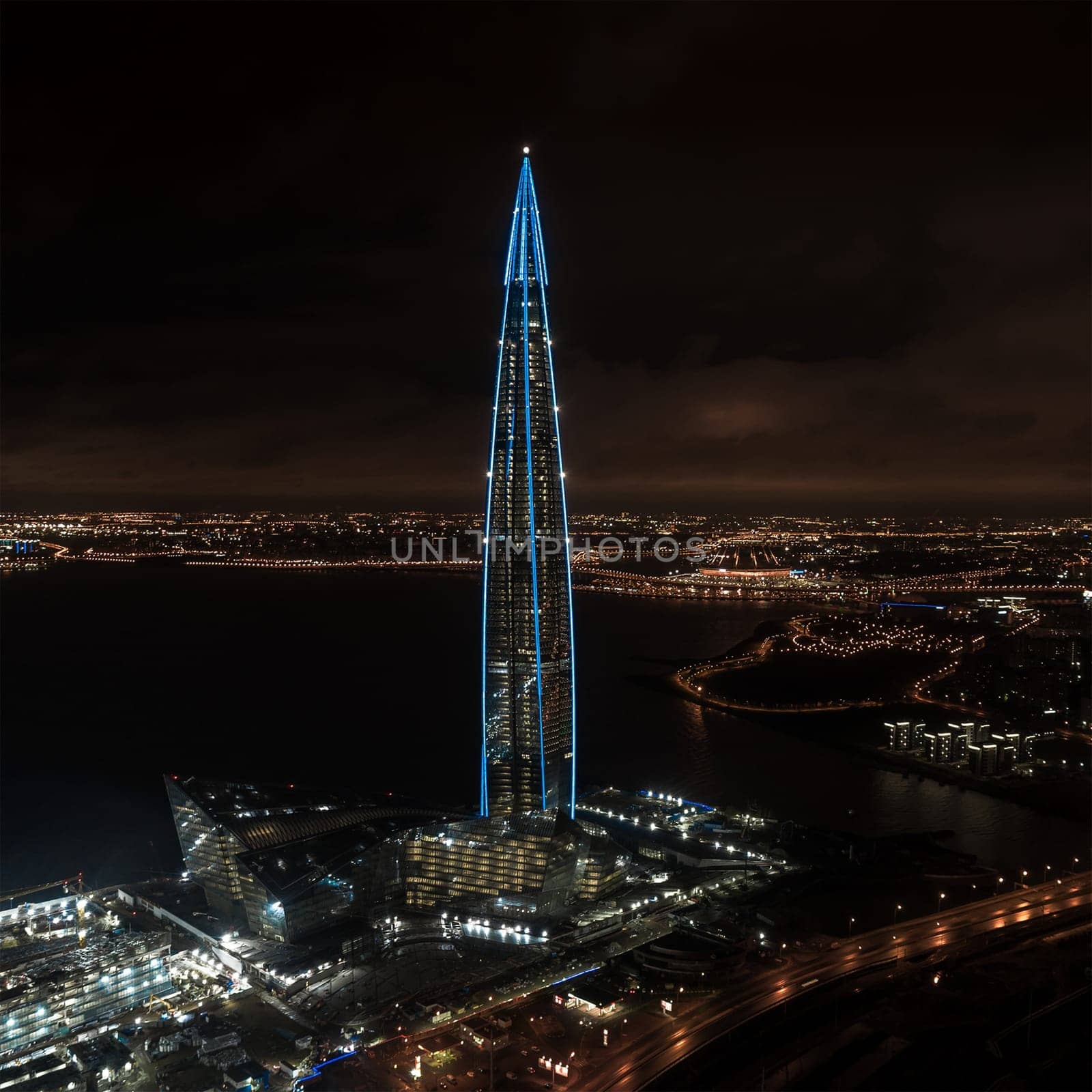 The new skyscraper lakhta center in St. Petersburg. Building a skyscraper.