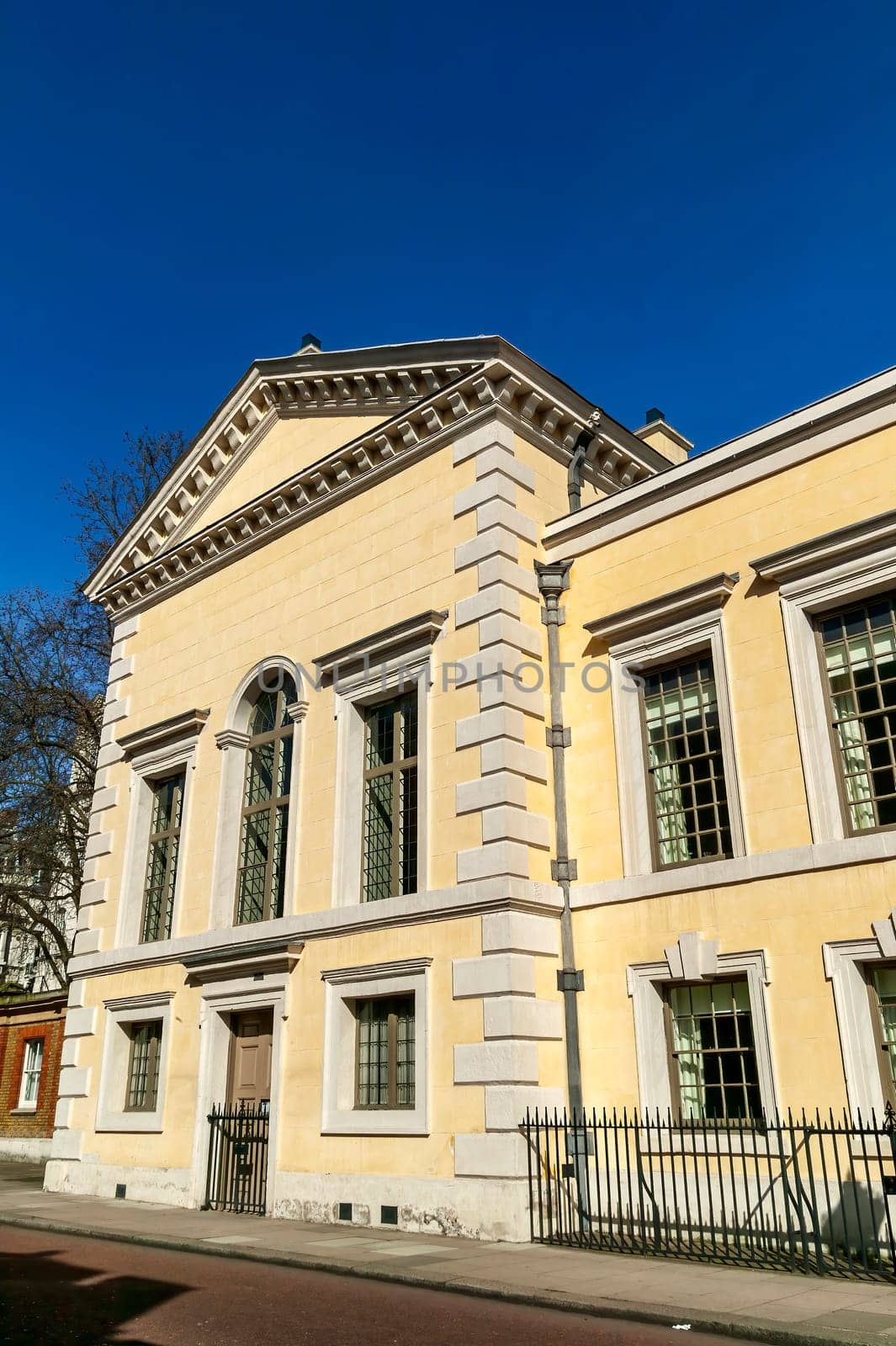 The Queen's Chapel at St James's Palace  London England UK, built in the 17th Century by Inego Jones for  Charles I which a popular tourism travel destination visitor landmark of the city, stock photo