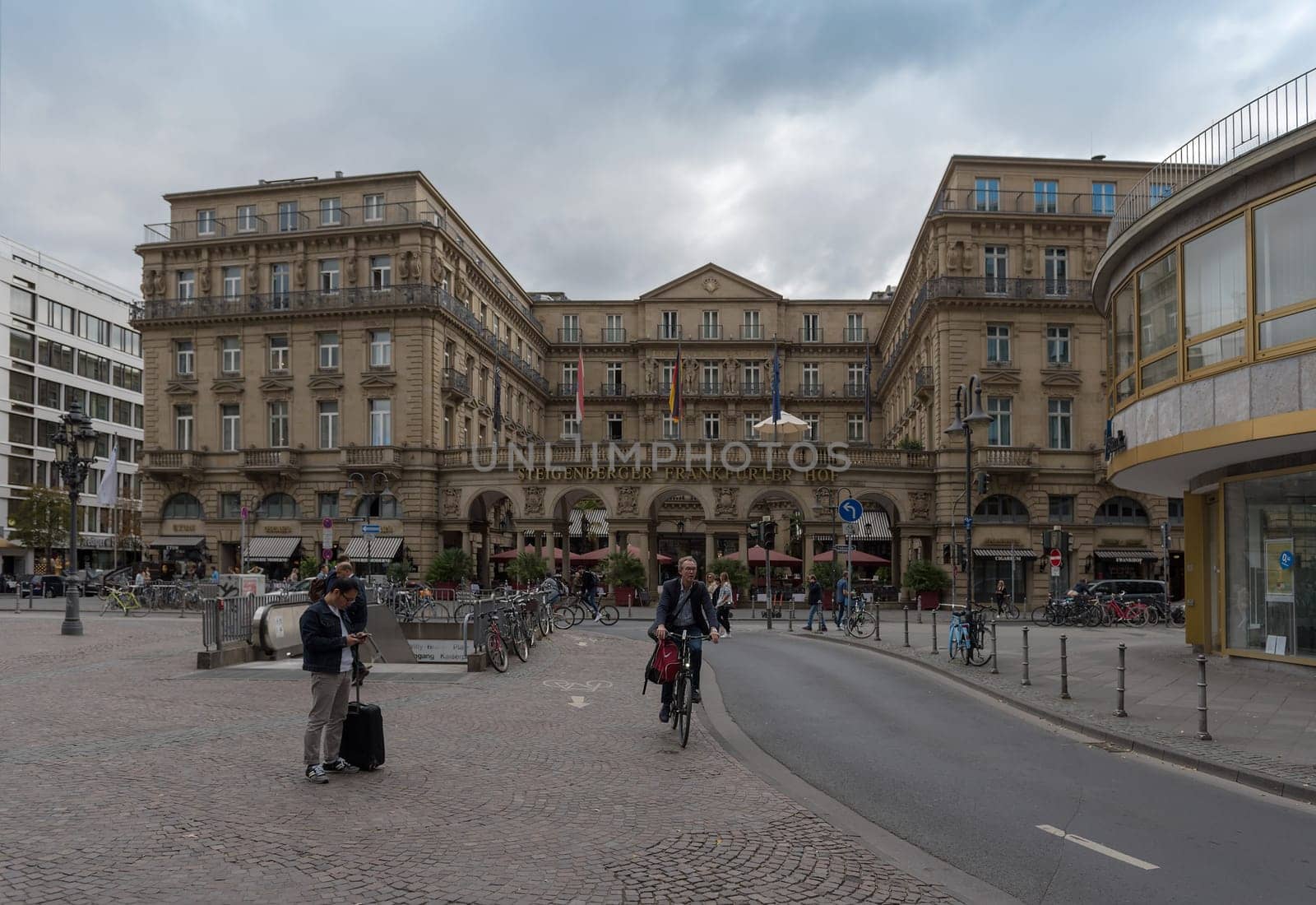 traditional hotel building in the center of Frankfurt am Main, Germany