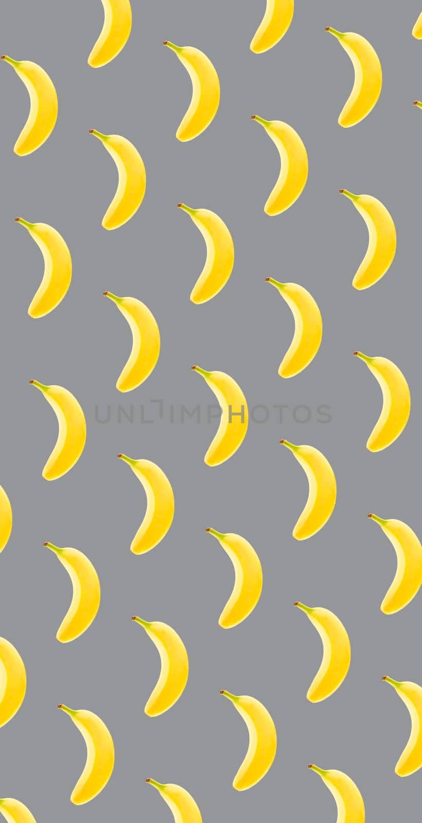 Seamless food pattern. Illuminating colour fruits on ultimate gray background. From above