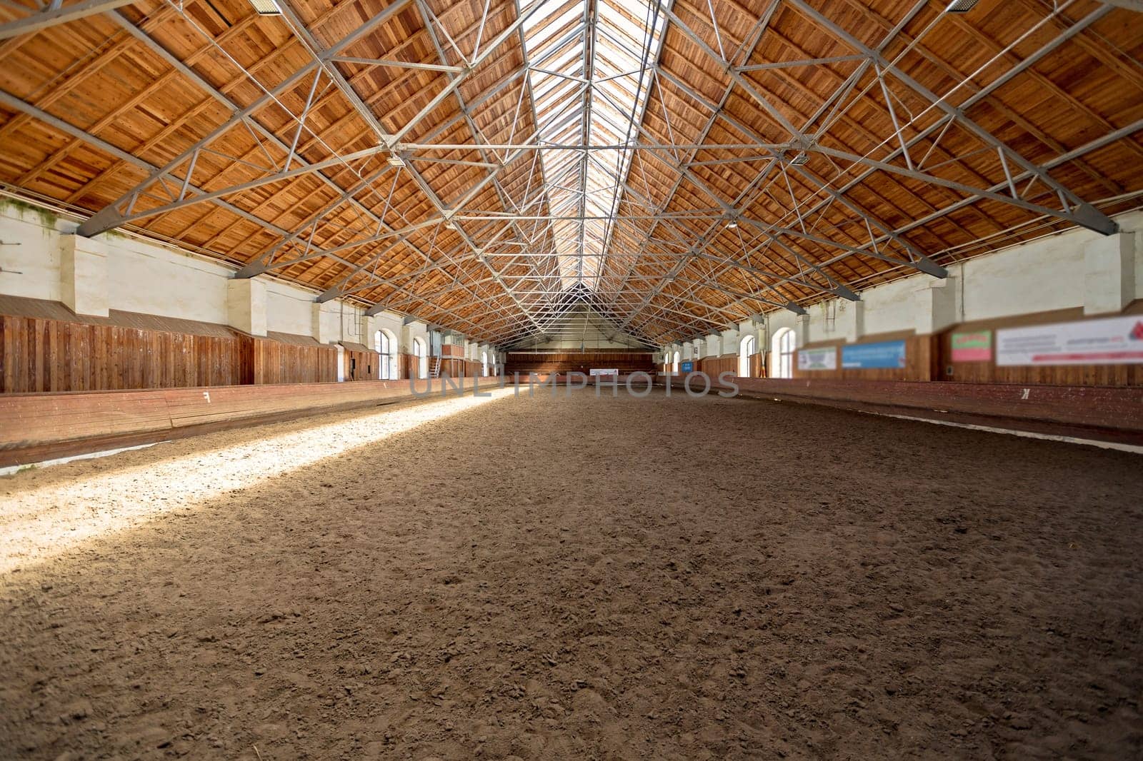 The equestrian plant. A large indoor horse farm.