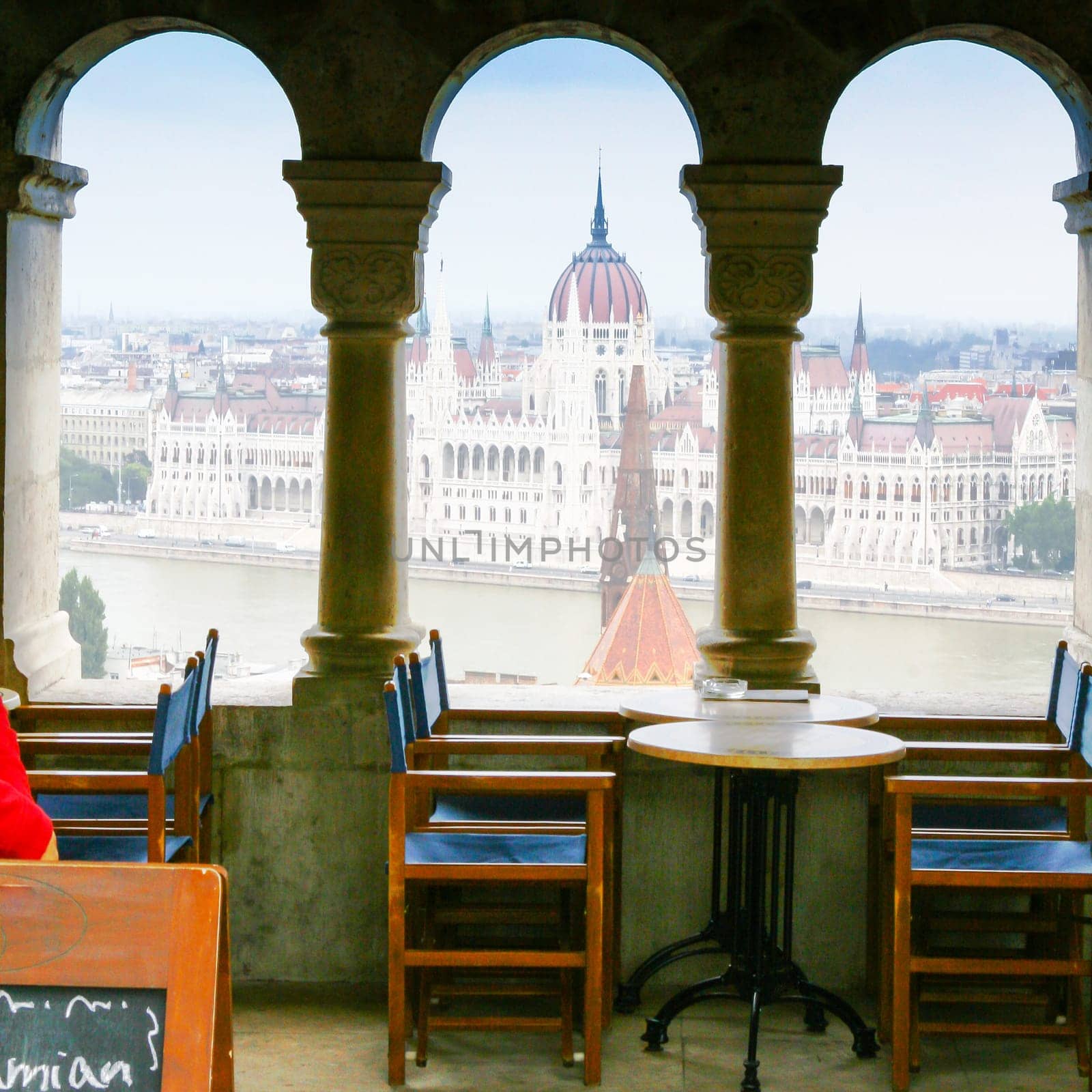 Something to drink in budapest. Cafè in Fishermen's Bastion in Budapest