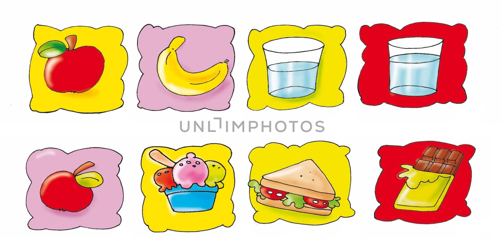 objects things with toys,fruit,animated,numbers and letters,sweets with sweets,children,landscapes,animals,illustrations,kids