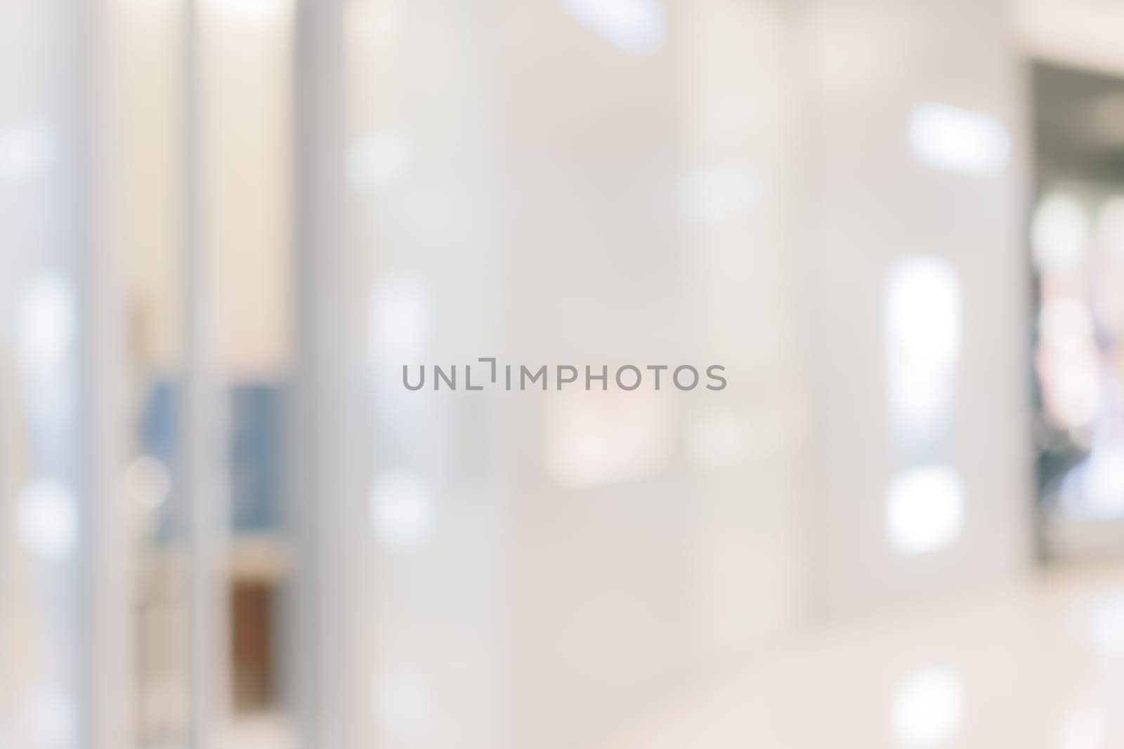 Abstract background of shopping mall, shallow depth of focus.