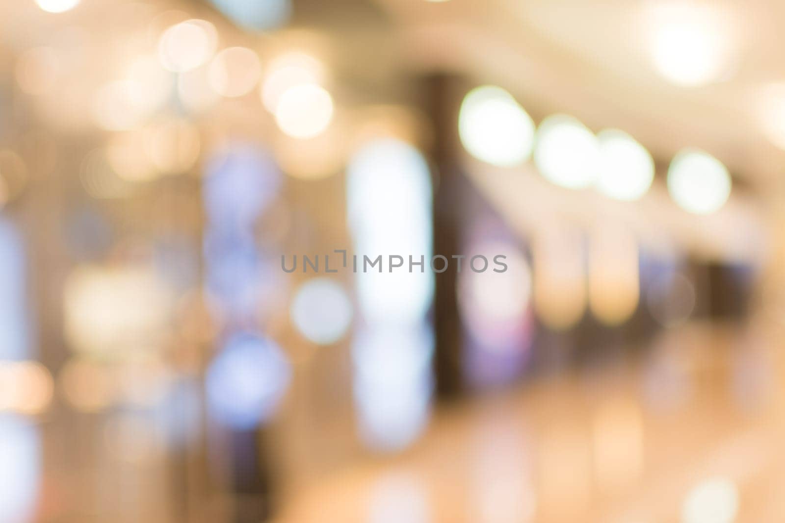 Abstract background of shopping mall, shallow depth of focus.