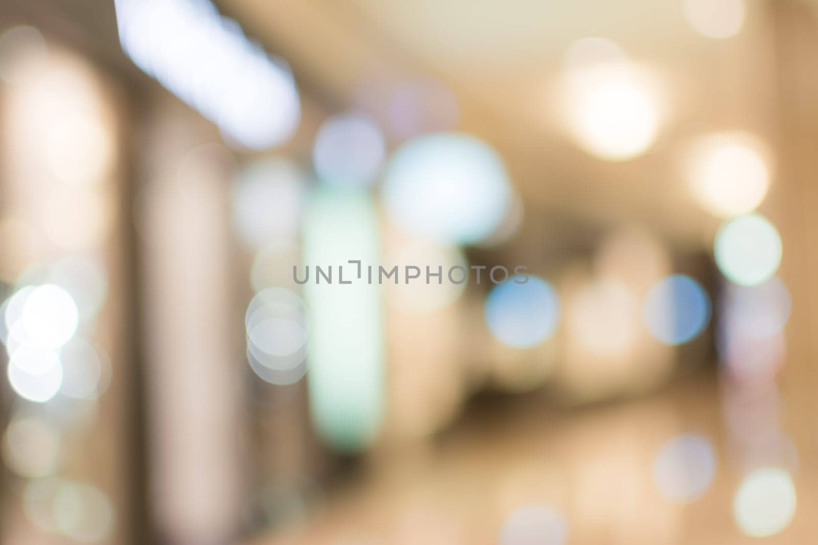 Abstract background of shopping mall, shallow depth of focus.