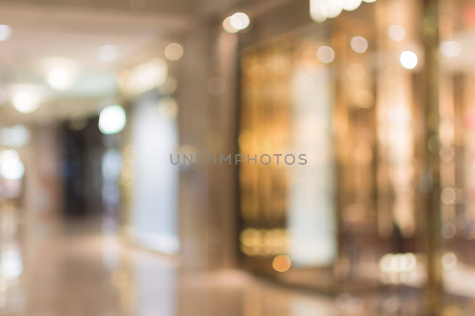 Abstract background of shopping mall, shallow depth of focus.