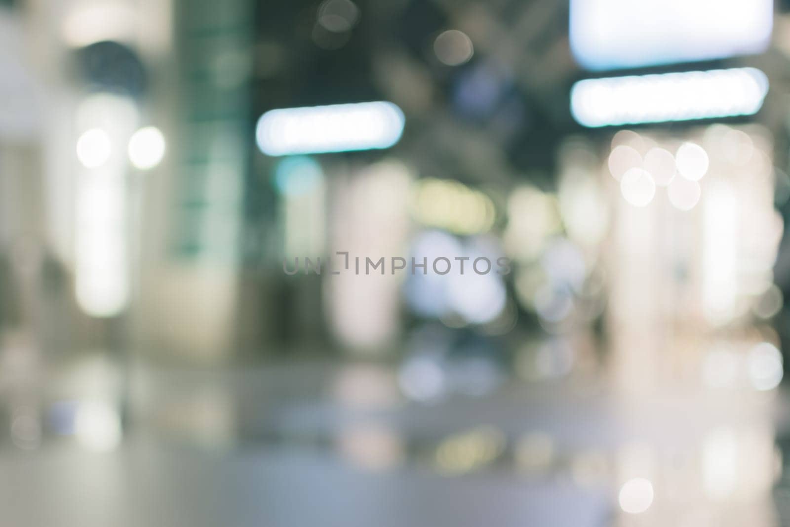 Abstract background of shopping mall, shallow depth of focus.