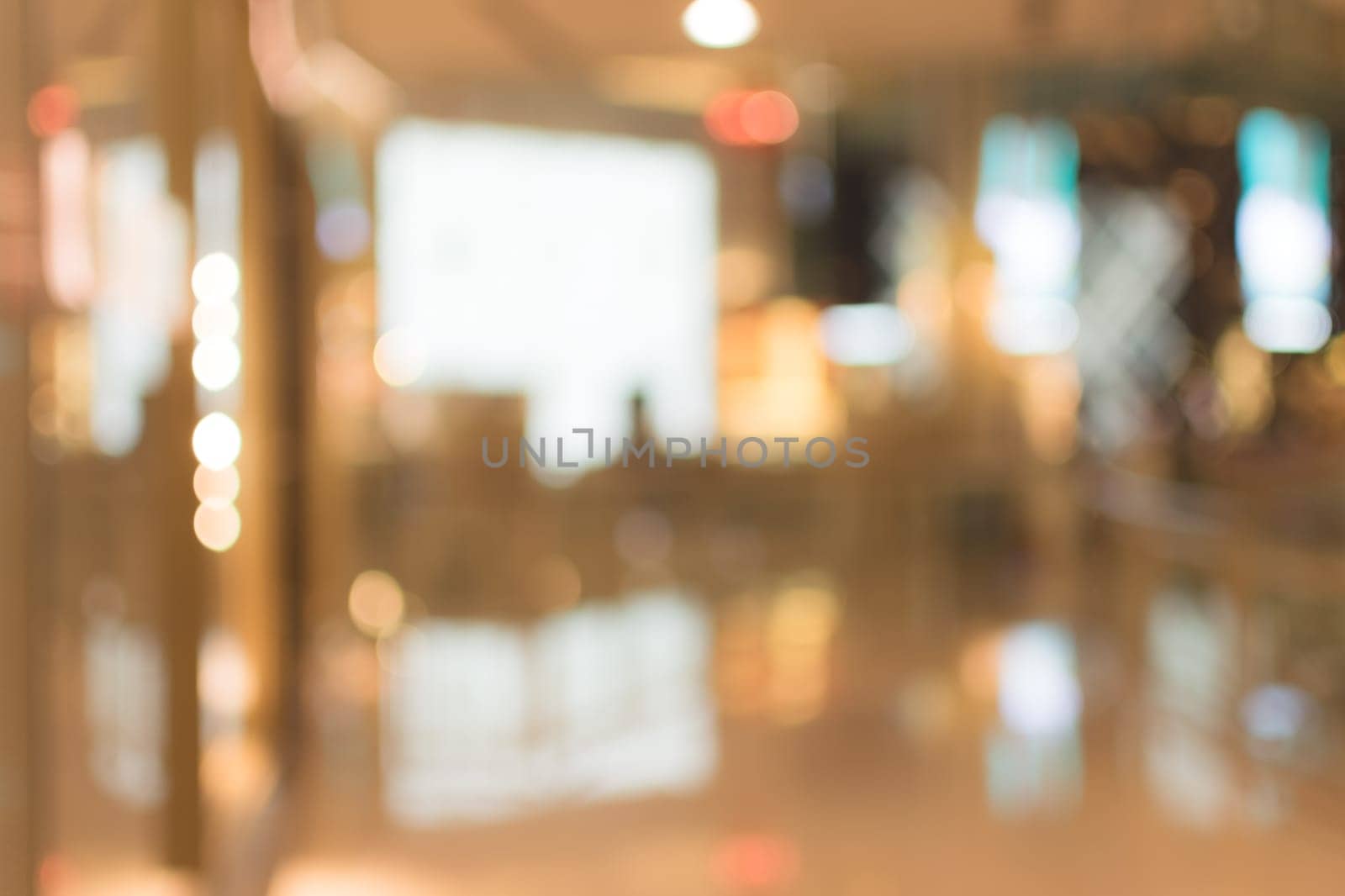 Abstract background of shopping mall, shallow depth of focus.