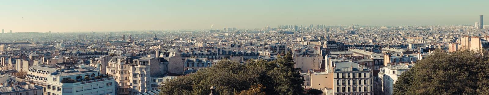 The View of Paris from above. Panorana