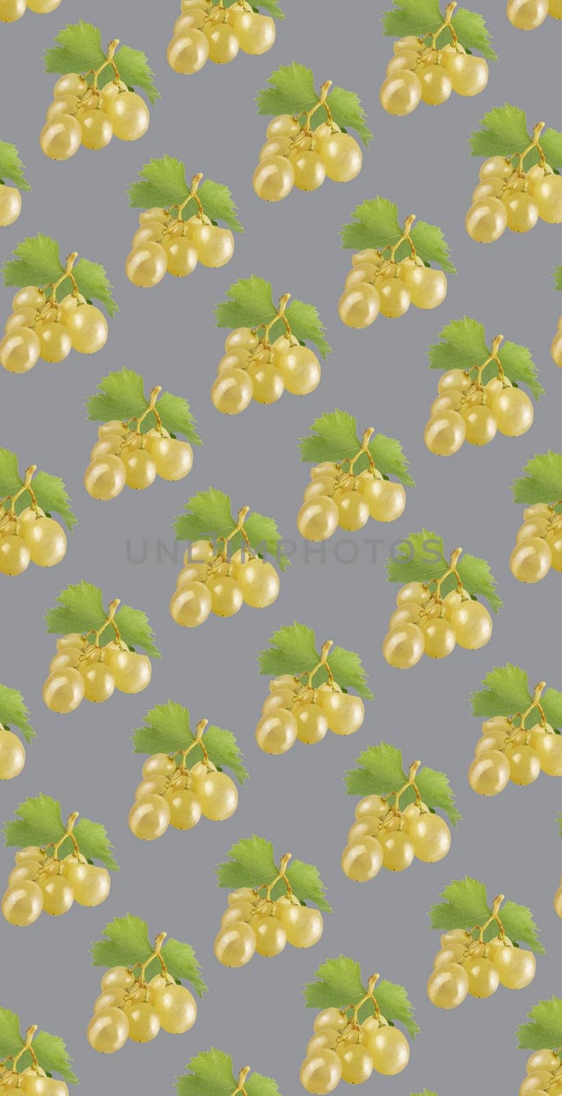 Seamless food pattern. Illuminating colour fruits on ultimate gray background. From above