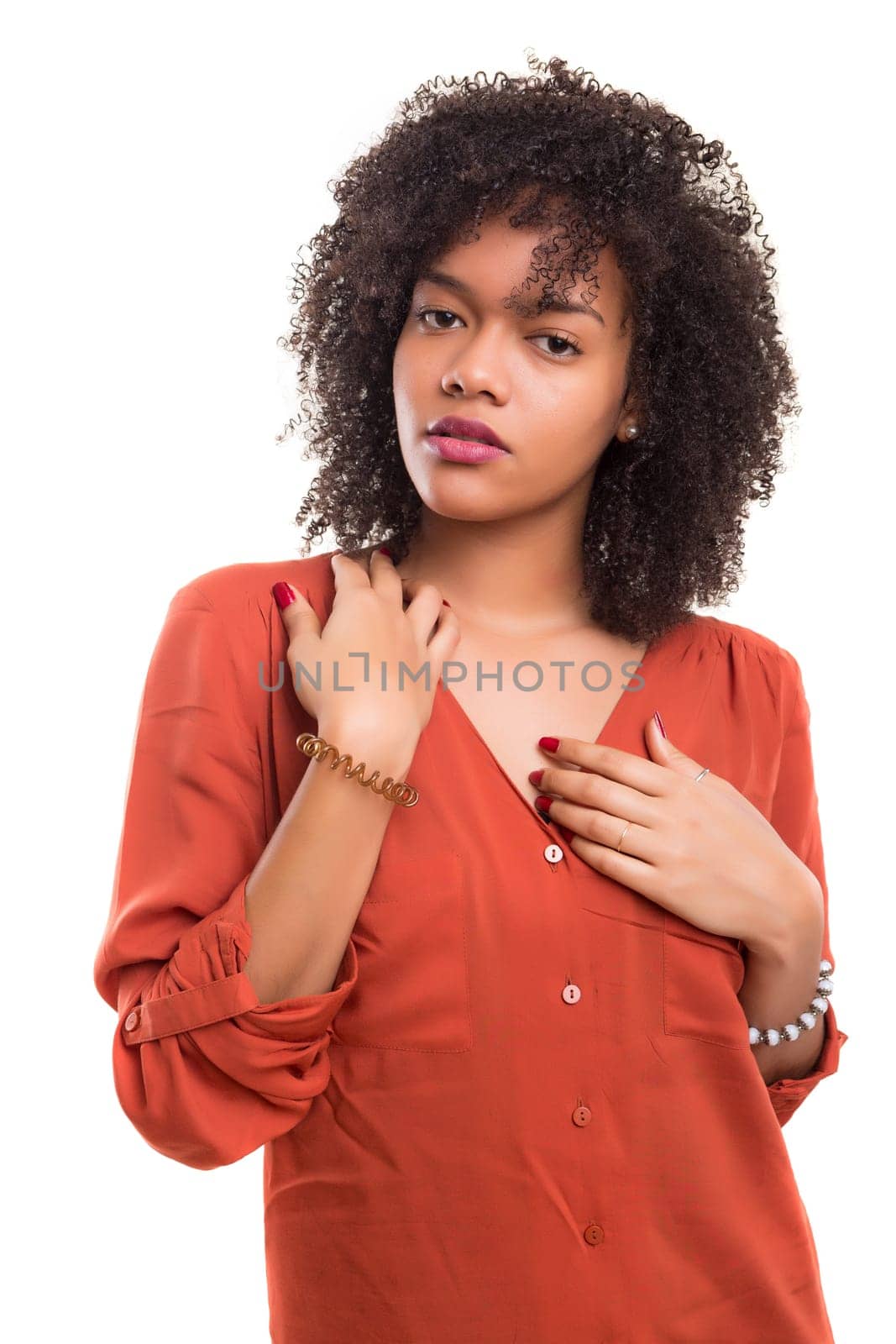 Studio shot of a beautiful african woman