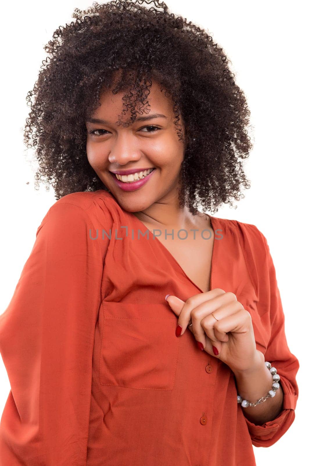 Studio shot of a beautiful african woman