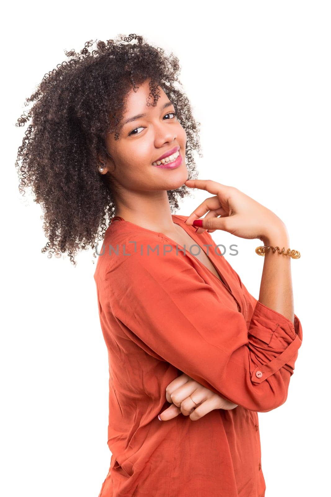 Studio shot of a beautiful african woman