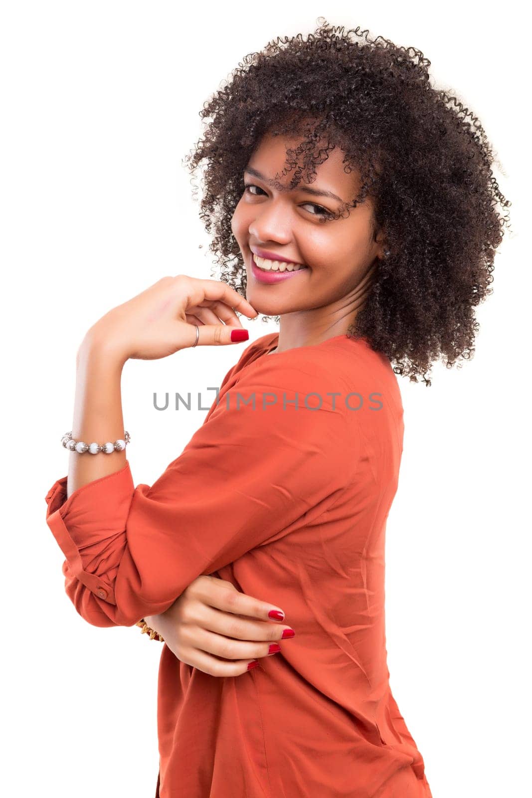 Studio shot of a beautiful african woman