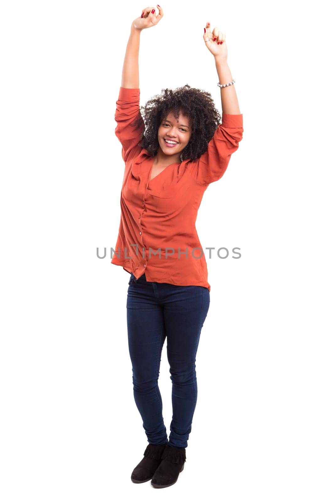 Studio shot of a beautiful african woman
