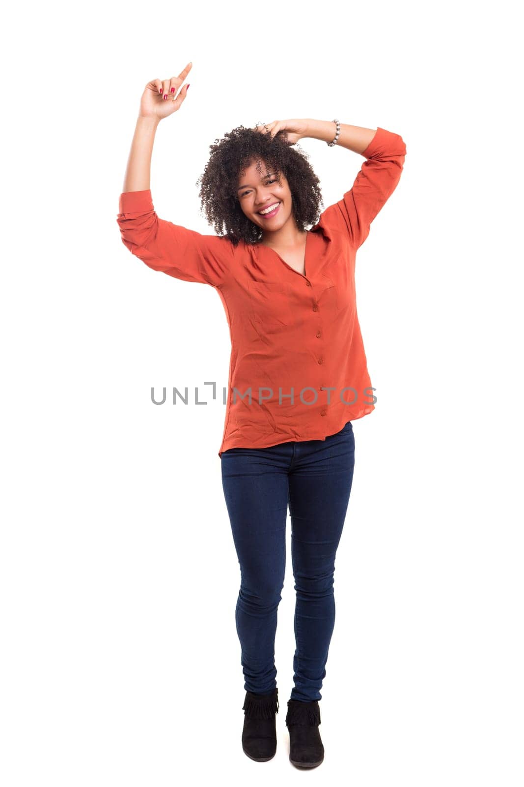 Studio shot of a beautiful african woman