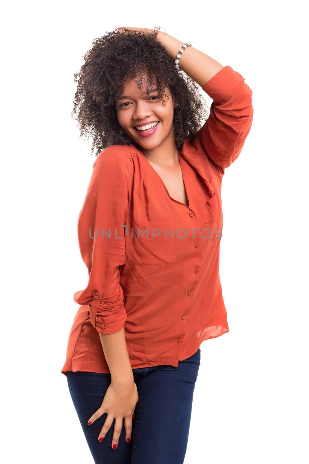 Studio shot of a beautiful african woman