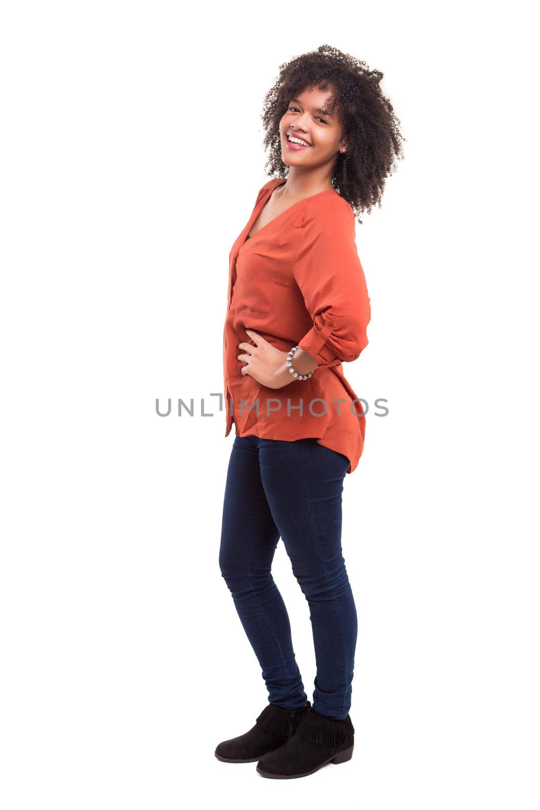 Studio shot of a beautiful african woman