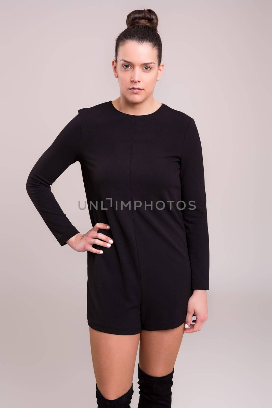 Studio shot of a beautiful young casual woman