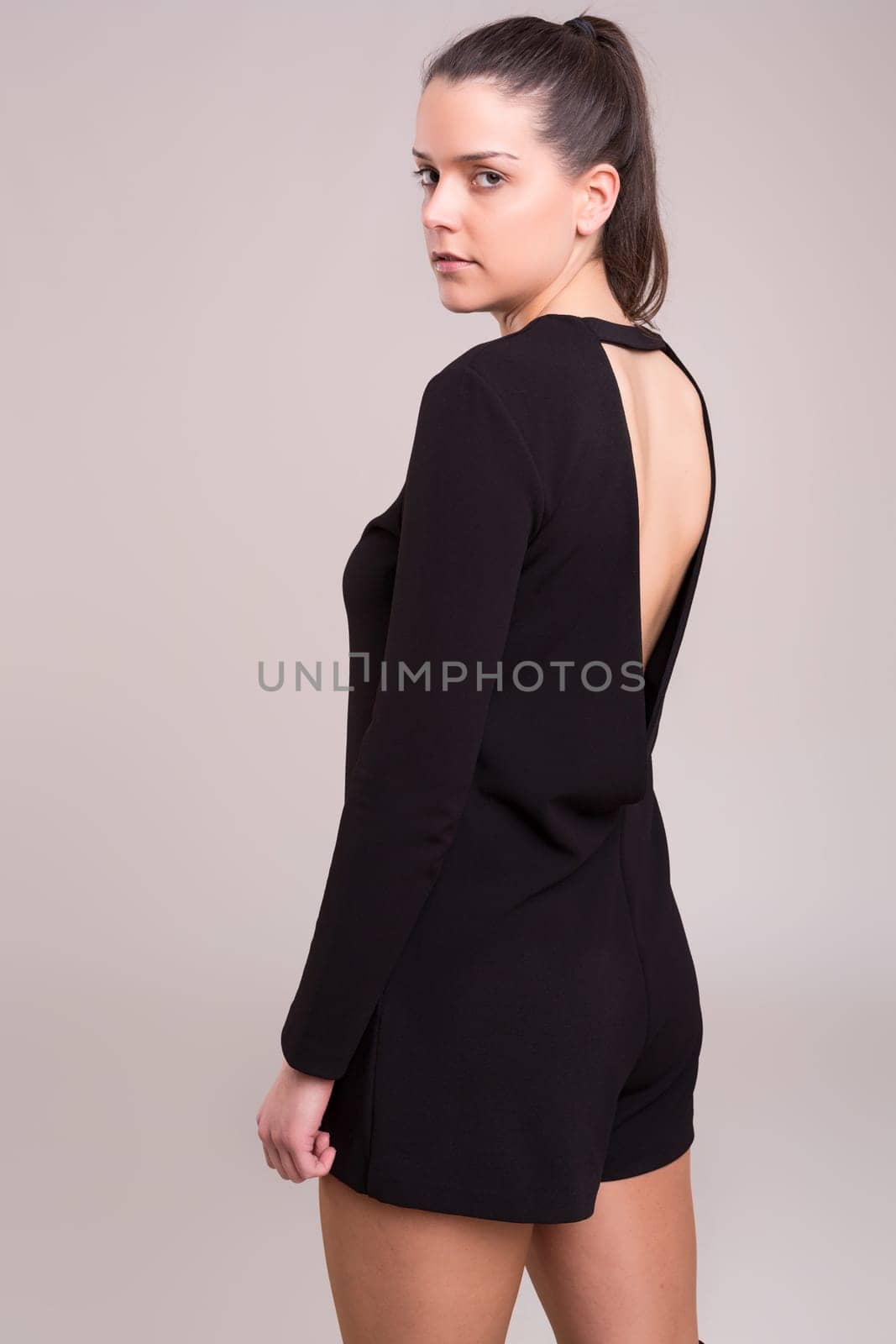 Studio shot of a beautiful young casual woman