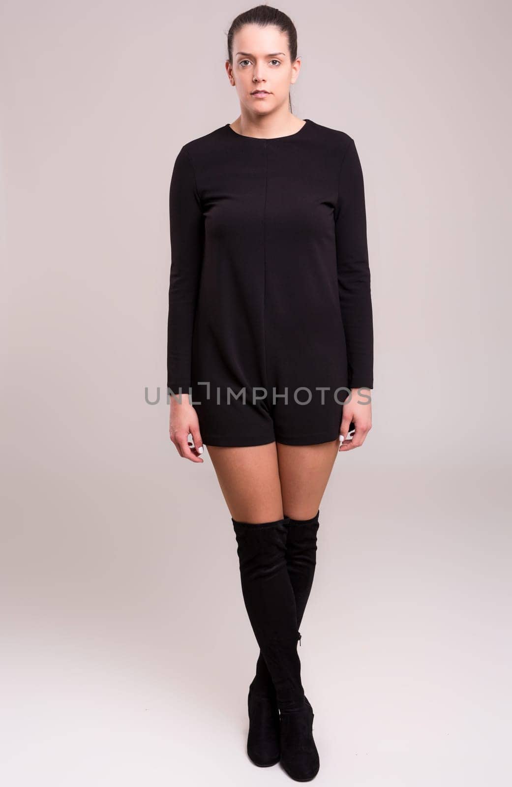 Studio shot of a beautiful young casual woman