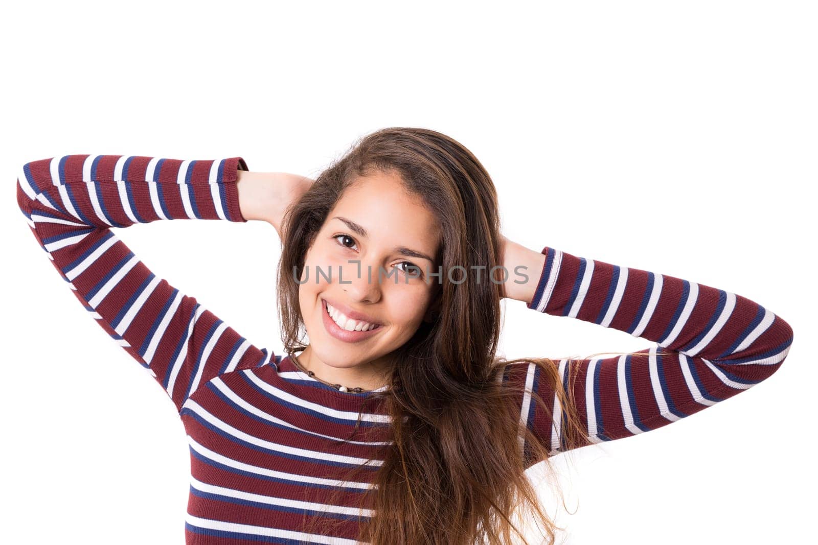 Studio shot of a beautiful young casual woman