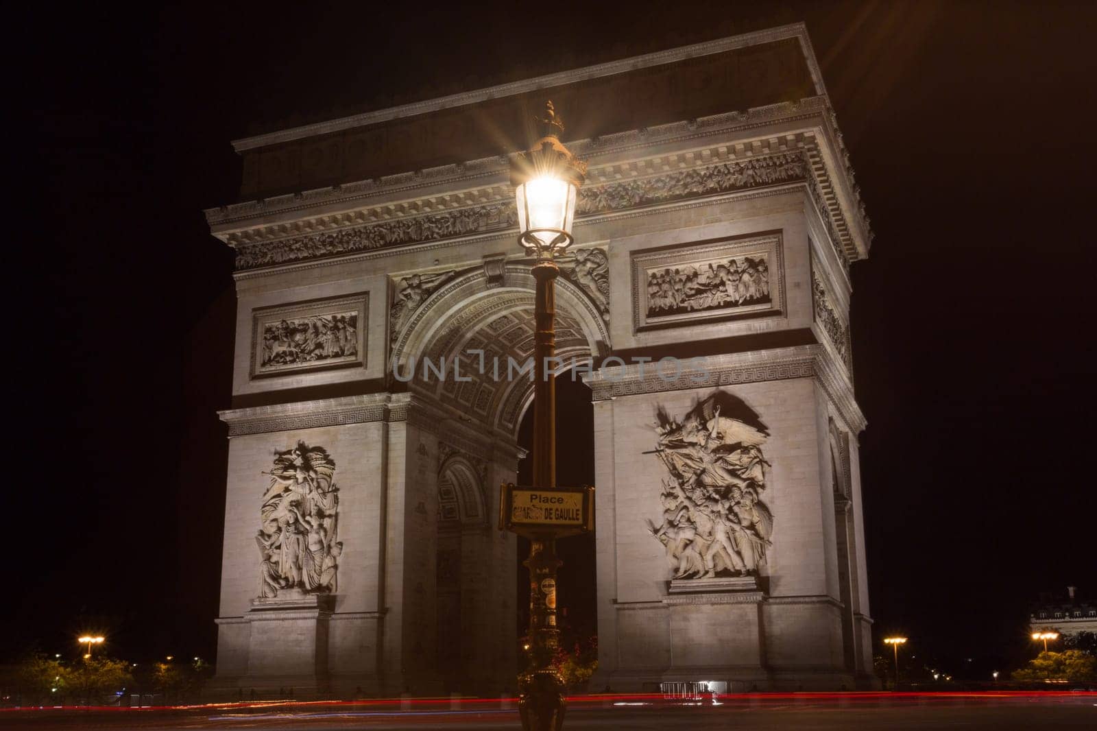 The Famous Arc de Triomphe in Paris, France in the summer of 2016