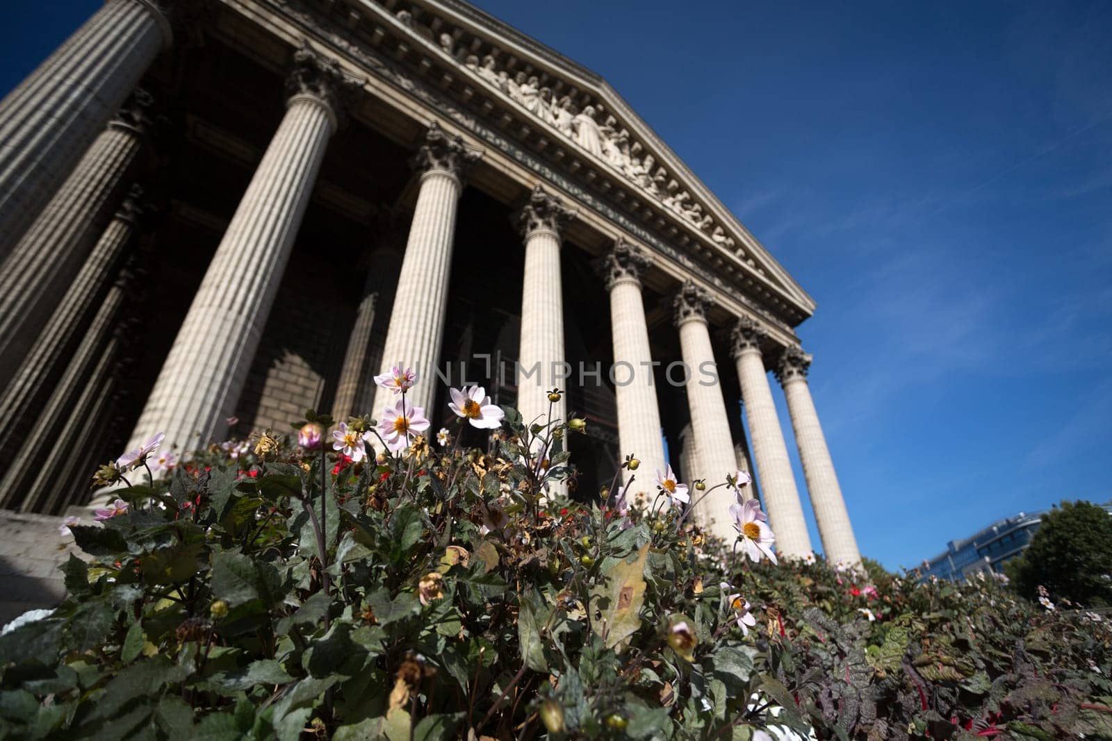 The astonishing church of Madeleine in the center of Paris