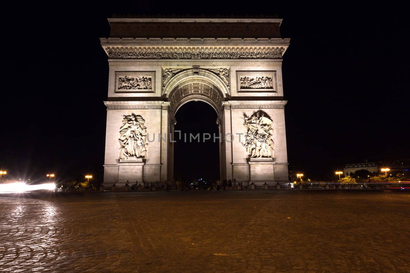 The Famous Arc de Triomphe in Paris, France in the summer of 2016