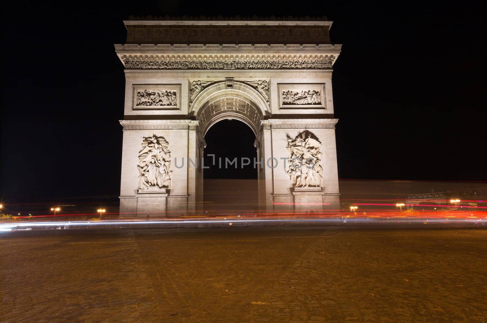 The Famous Arc de Triomphe in Paris, France in the summer of 2016