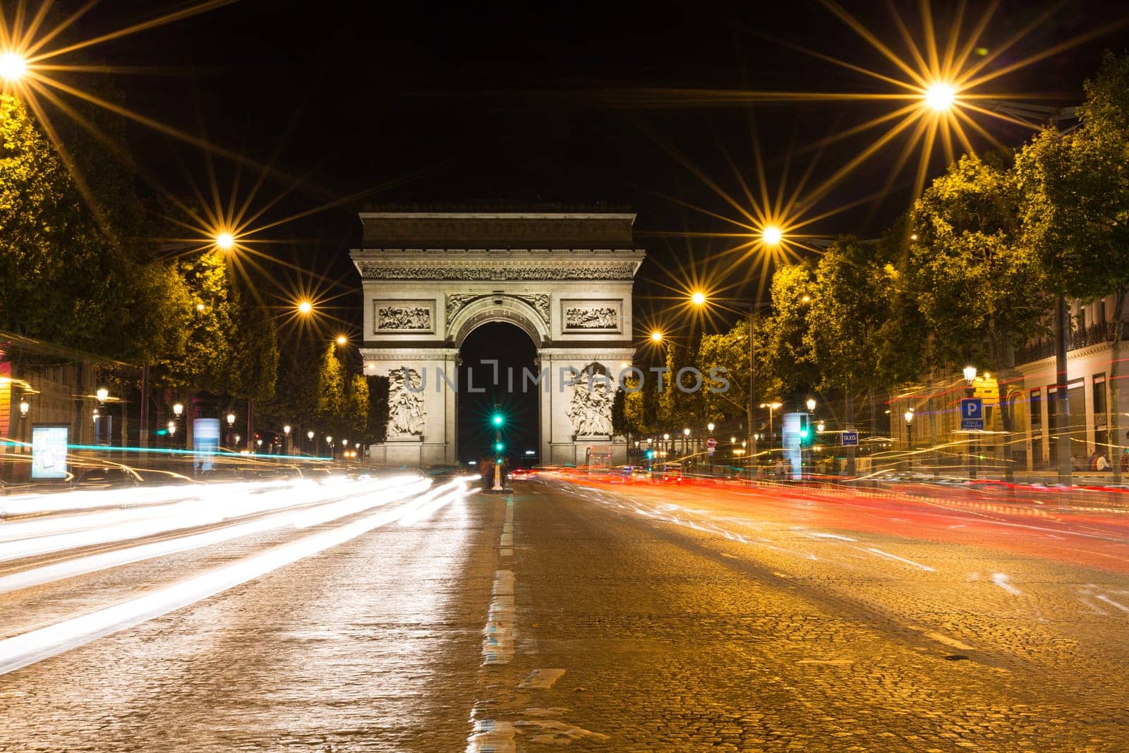 The Famous Arc de Triomphe in Paris, France in the summer of 2016