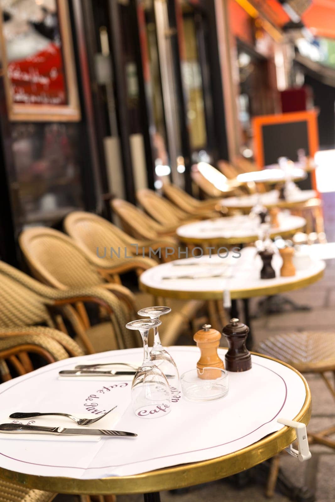 Paris, France : August 13, 2016 - Menu board outside a french restaurant in the marais district of paris france