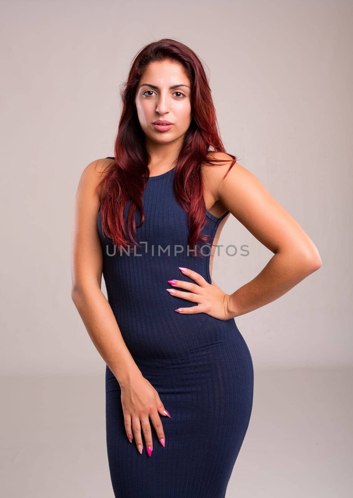 Studio shot of a beautiful young casual woman
