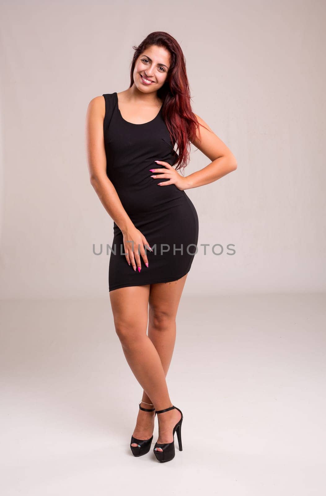 Studio shot of a beautiful young casual woman