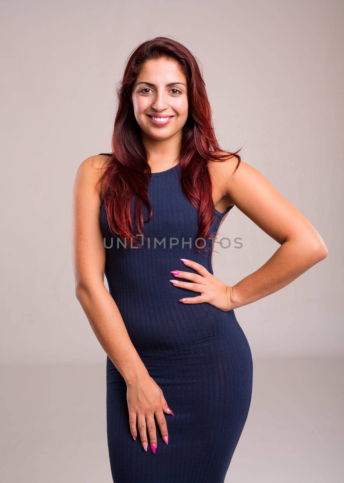 Studio shot of a beautiful young casual woman