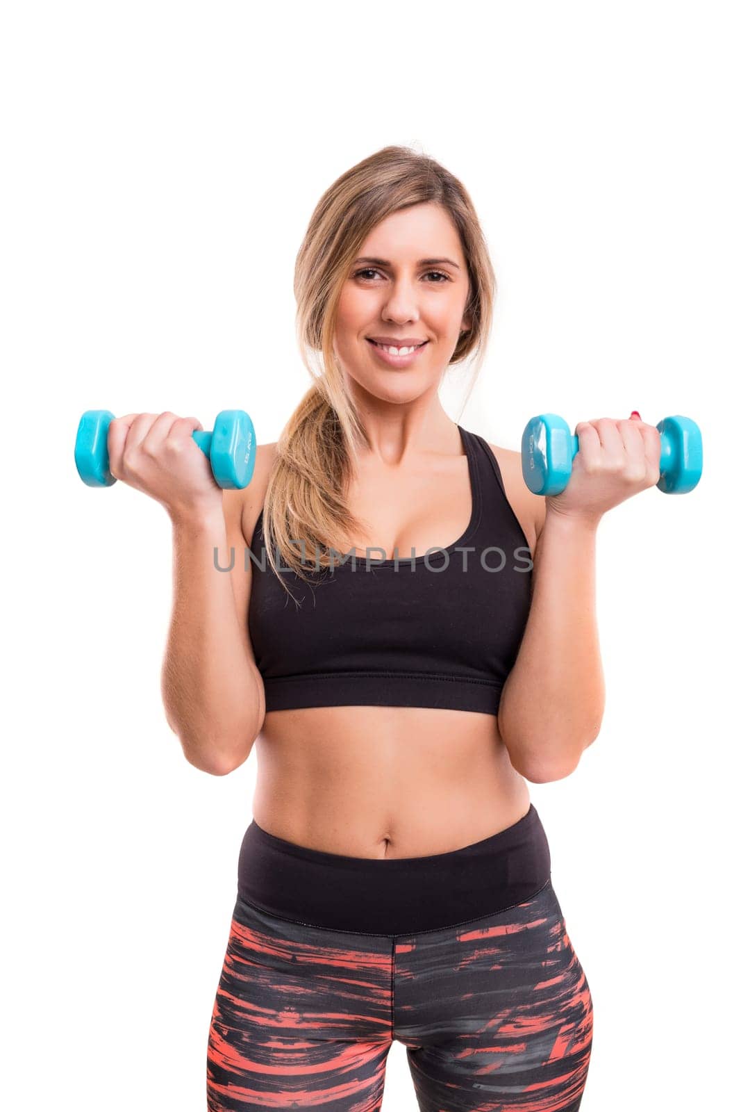 Young woman in great shape - fitness concept