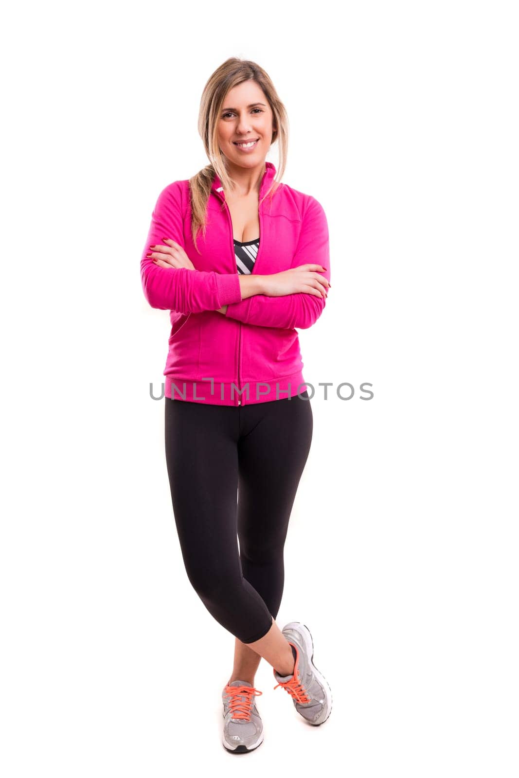 Young woman in great shape - fitness concept