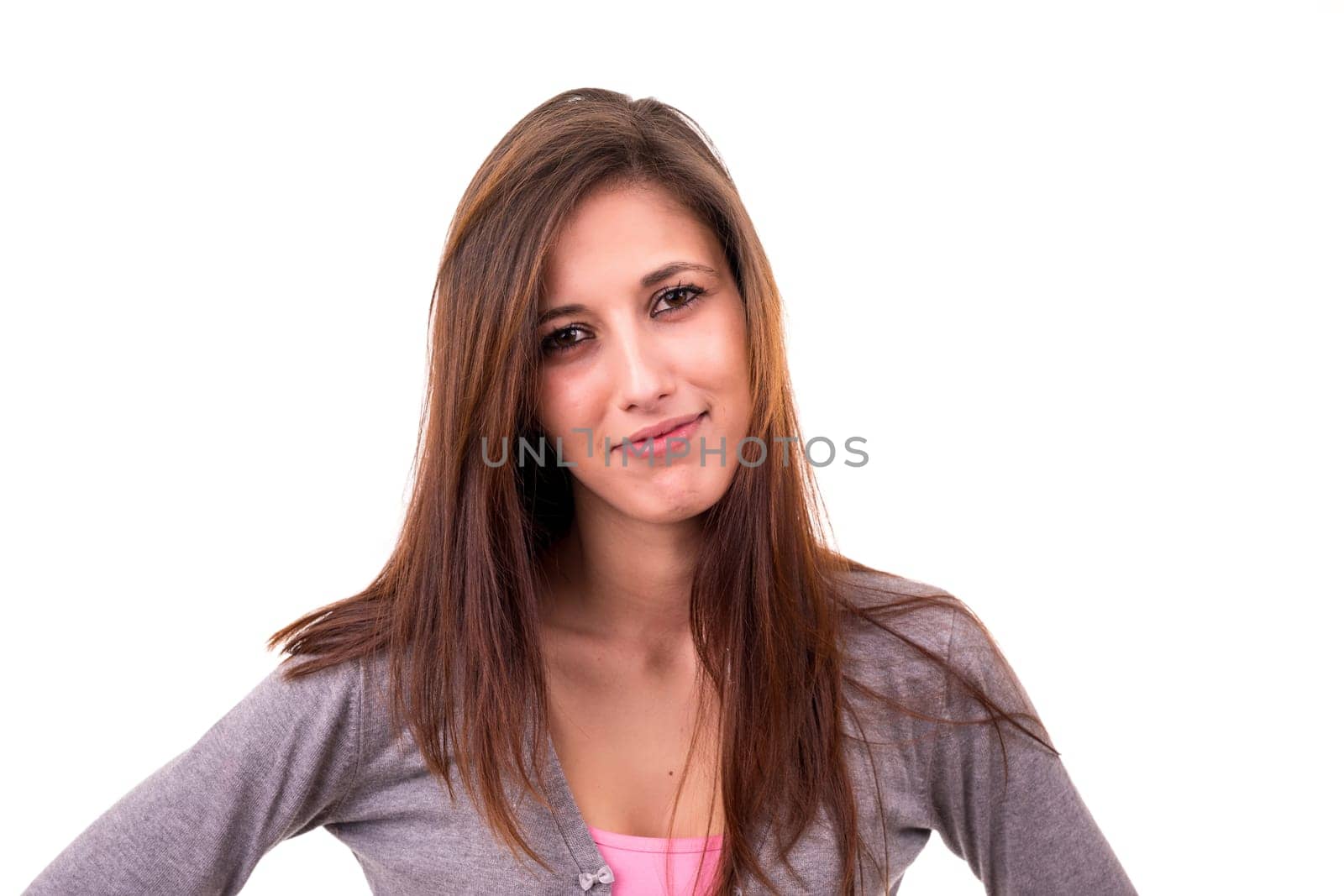 Studio shot of a beautiful young casual woman